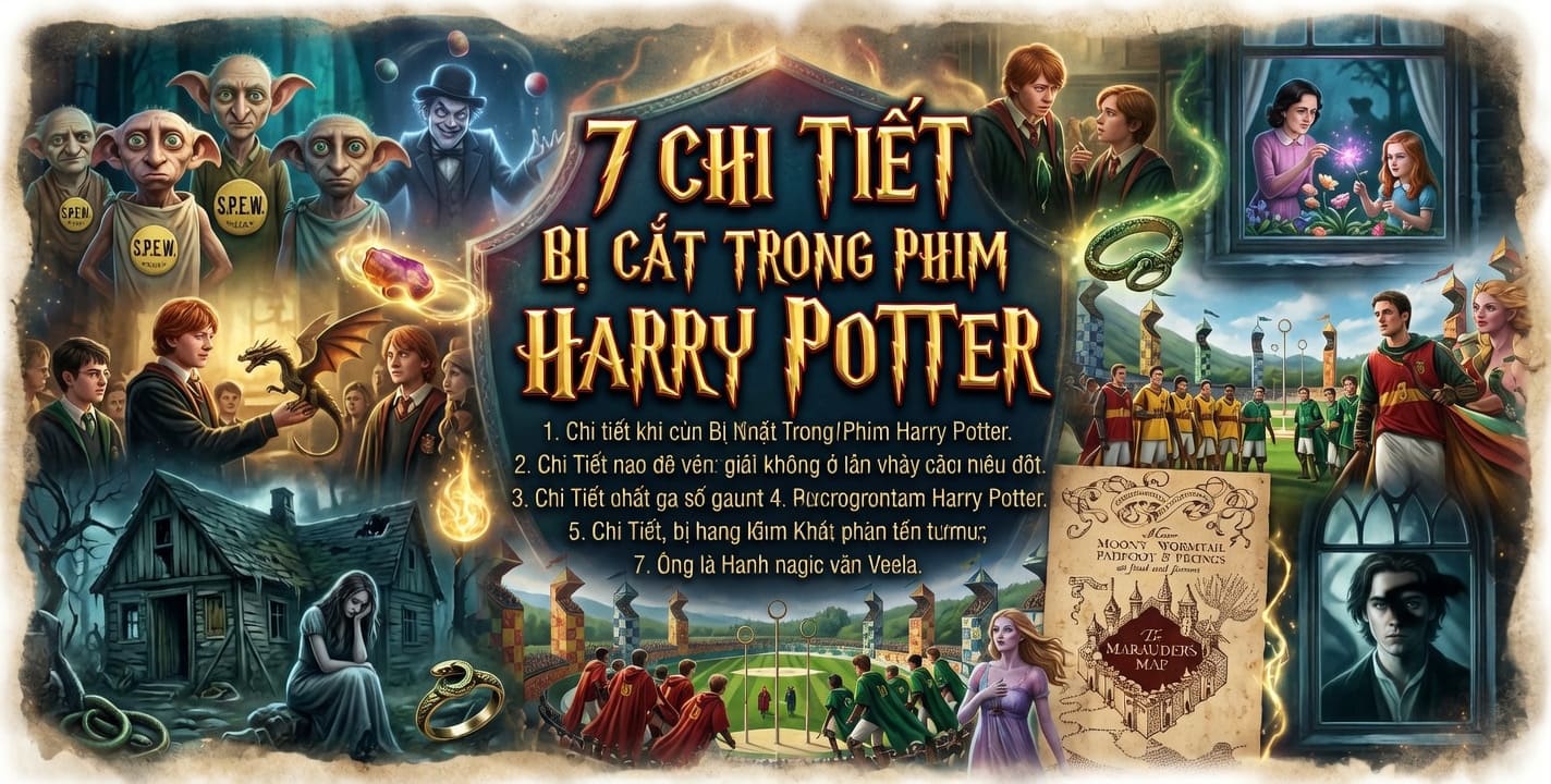 7 Chi Tiết Bị Cắt Trong Phim Harry Potter - Sự Thật Nằm Ở Sách Nói! 7 Chi Tiết Bị Cắt Trong Phim Harry Potter: Sự Thật Nằm Ở Sách Nói!