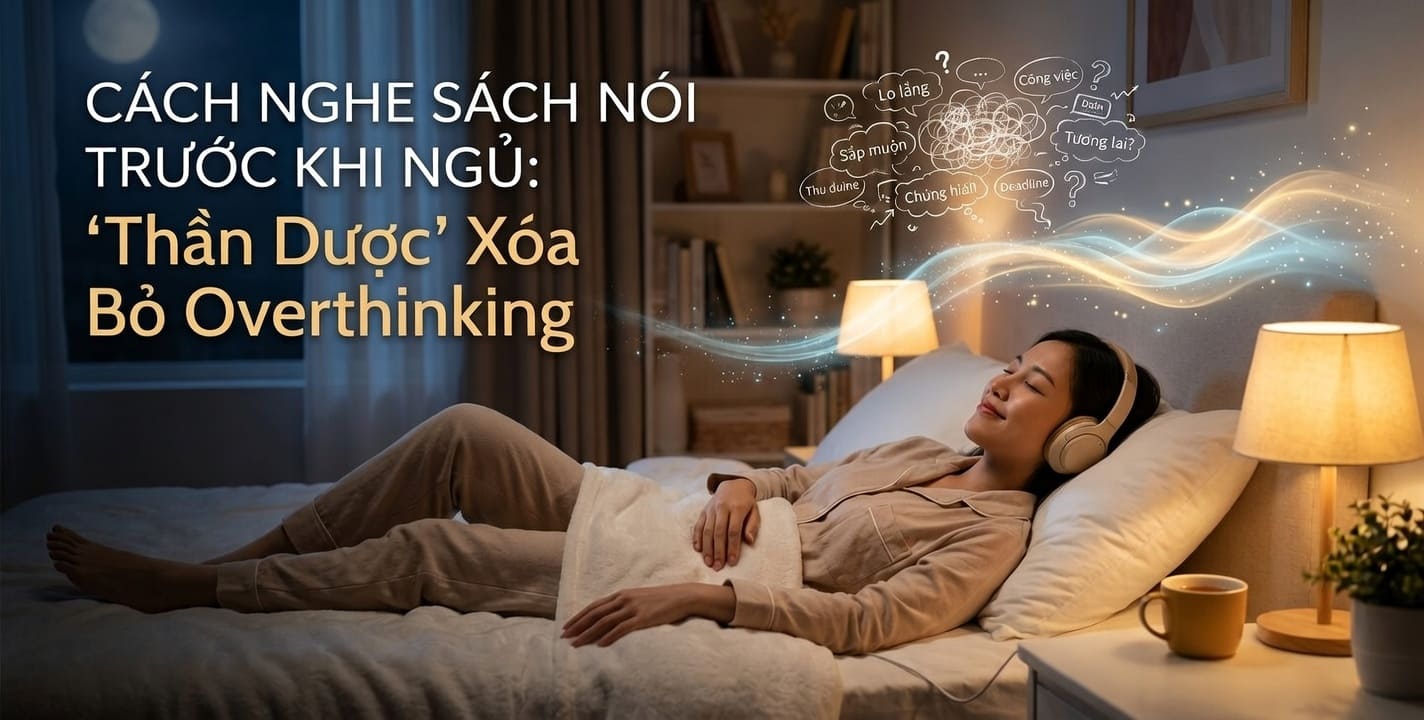 Cách Nghe Sách Nói Trước Khi Ngủ: "Thần Dược" Xóa Bỏ Overthinking