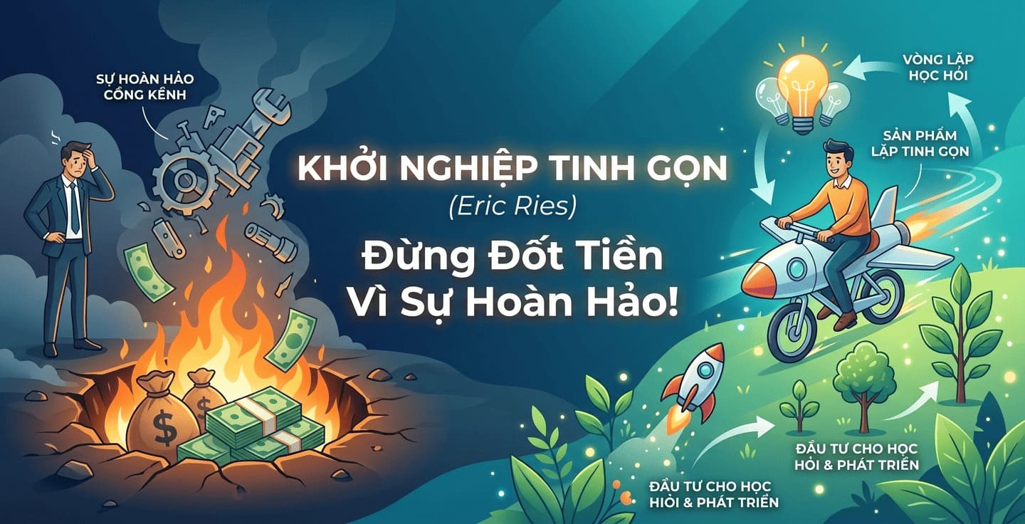 Khởi Nghiệp Tinh Gọn (Eric Ries): Đừng Đốt Tiền Vì Sự Hoàn Hảo!
