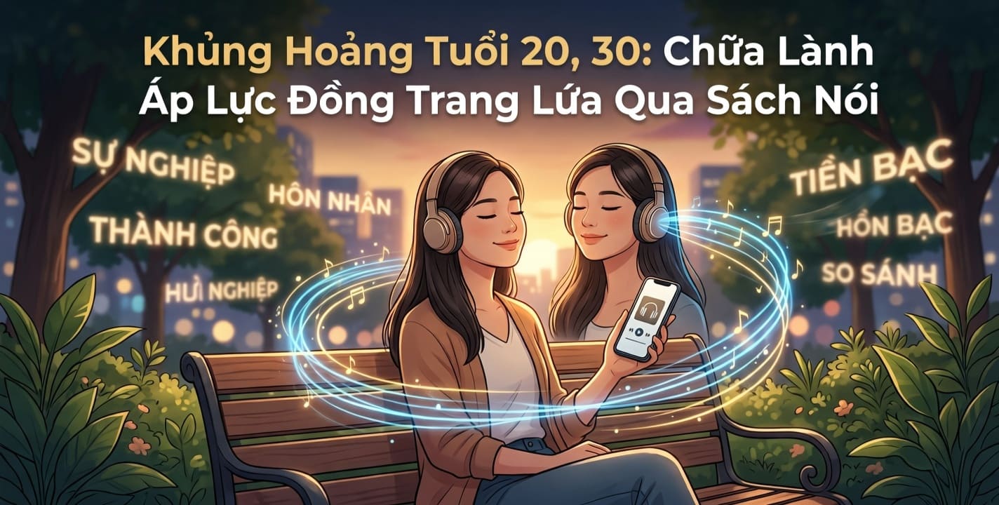 Khủng Hoảng Tuổi 20, 30: Chữa Lành Áp Lực Đồng Trang Lứa Qua Sách Nói