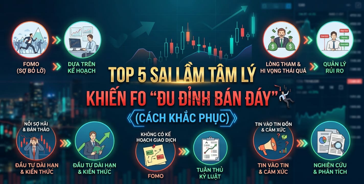 Top 5 Sai Lầm Tâm Lý Khiến F0 "Đu Đỉnh Bán Đáy" (Cách Khắc Phục)