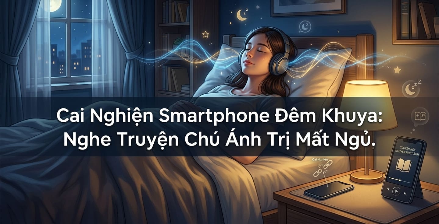 Cai Nghiện Smartphone Đêm Khuya: Nghe Truyện Chú Ánh Trị Mất Ngủ
