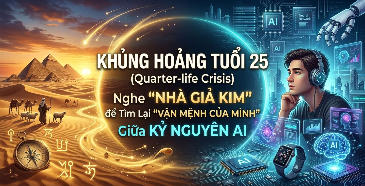 Khủng Hoảng Tuổi 25 (Quarter-life Crisis): Nghe "Nhà Giả Kim" Để Tìm Lại "Vận Mệnh Của Mình" Giữa Kỷ Nguyên AI