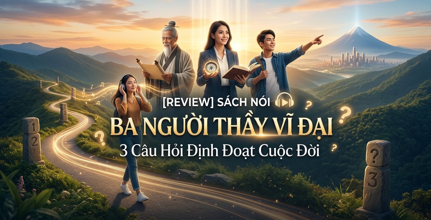 [Review] Sách Nói Ba Người Thầy Vĩ Đại: 3 Câu Hỏi Định Đoạt Cuộc Đời
