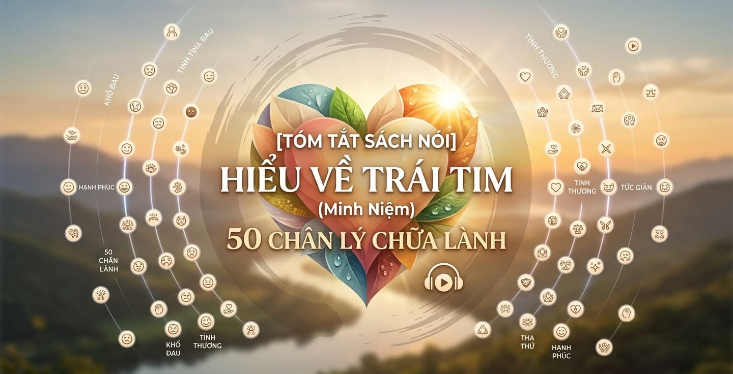 [Tóm Tắt Sách Nói] Hiểu Về Trái Tim (Minh Niệm): 50 Chân Lý Chữa Lành